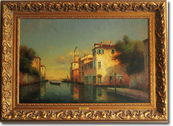 Antoine Bouvard Sr., 'Venetian Canal Scene', Oil on Canvas